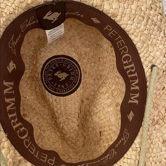 Peter Grimm Natural Straw Hat/Unisex/Rustic Cowboy/cowgirl/True Character - Picture 4 of 11